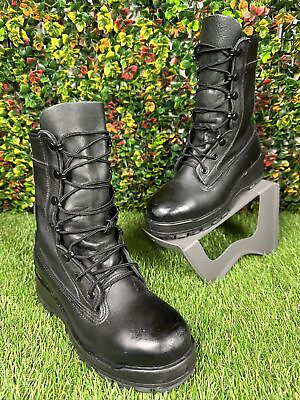 #ad 6 Belleville F360ST Vibram Sole Full Leather 10quot; Steel Toe Combat Boots Black 6M $60.00
