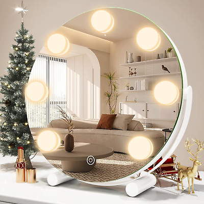 #ad 12 Inch Hollywood Vanity Mirror with Lights LED Smart Touch Dimmable 360° Ro $31.99