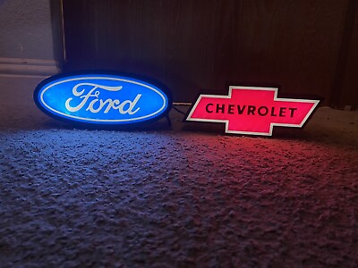 #ad Chevy Ford Light Up Lightbox $34.99