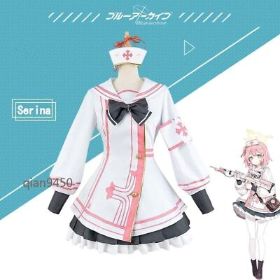 #ad Anime Figure Blue Archive Serina Nurse#x27;s Uniform Cosplay Outfit Cute Costume New $65.52