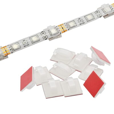 #ad Strip Light Mounting Clips Self Adhesive Strip Brackets Holder100 Pack Strip ... $15.37