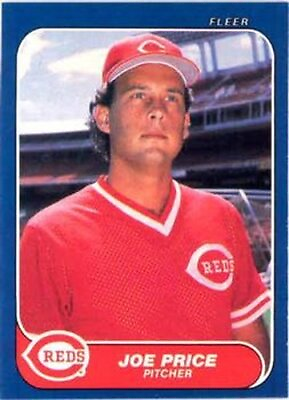 #ad #188 Joe Price Cincinnati Reds 1986 Fleer Baseball $0.99