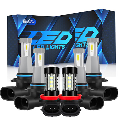 #ad #ad For Mazda CX 9 2008 2011 12 LED Headlight Bulbs Kit High BeamLow BeamFog Light $69.99