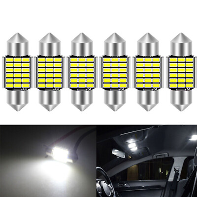 #ad 6X DE3175 31MM LED Interior Bulbs for Car Truck Map Dome Light Lamps 6000K White $15.16