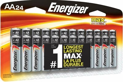 #ad Energizer AA Batt Alkaline Max PowerSeal Battery 24 Pack Exp 12 2027 $17.99