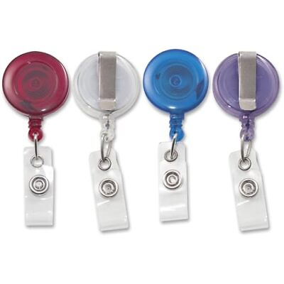 #ad Translucent Retractable ID Card Reel with Belt Clip 30 Inch Extension Pack ... $28.81