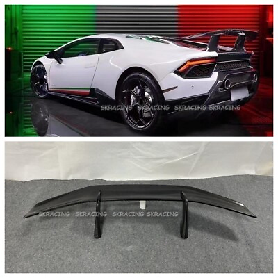 #ad For Lamborghini Huracan LP610 LP580 Real Carbon Fiber GT Style Rear Spoiler Wing $799.29