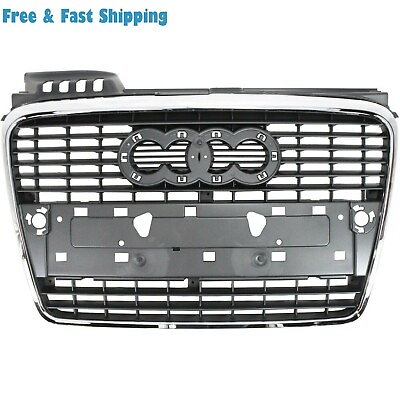 #ad New AU1200112 Grille Gray With Chrome Molding Fits Audi A4 Quattro A4 2005 2009 $88.35