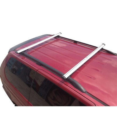 Silver Factory Roof Rail Clamp On Ladder Van Rack 50quot; bar with rubber endcaps $75.60