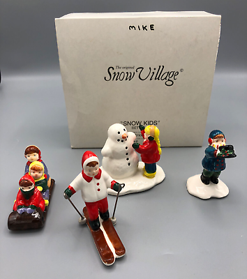 #ad Department Dept 56 Snow Village Christmas Children Kids Set of 4 #5113 6 $21.95