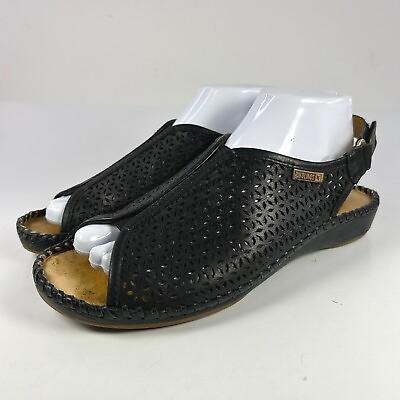 #ad Pikolinos Womens Puerto Vallarta Perforated Slingback US 8.5 Black Open Toe Shoe $42.80