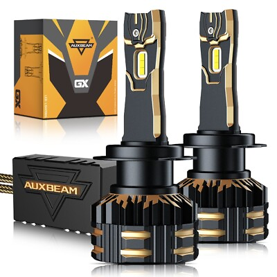 #ad AUXBEAM H7 120W LED Headlight Bulb Kit High Low Beam Lamp 6500K Super White GX $87.99