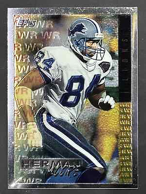 #ad 1995 Topps Football Herman Moore Lions Chrome Finish Unnummbered Wide Receiver $1.19