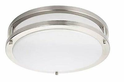 #ad Energetic Lighting 14quot; Double Ring LED Flush Mount Ceiling Light 24w Dimmable $14.99