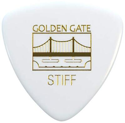 #ad Golden Gate MP 304 Deluxe Flat Pick Large Triangle White Stiff $21.68