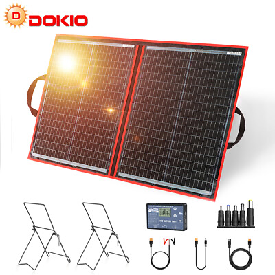#ad 100W 12V Portable Solar Panel Kit Supply For Phone Power station Car battery RV $65.33