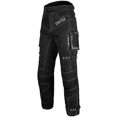 #ad DEFY Motorcycle Pants for Men Water Resistant Dual Sport CE Armor Cordura Fabric $39.99