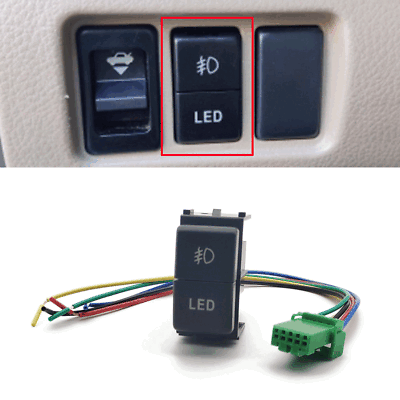 Front Fog Light amp; LED Switch 5 Wire For 08 15 Nissan Patrol Titan Xterra X Trail $12.08