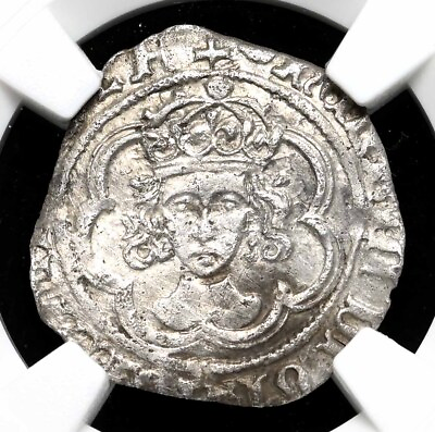 #ad ENGLAND. Henry VII. 1485 1509 Archbishop Morton Silver Halfgroat NGC AU Det $240.00