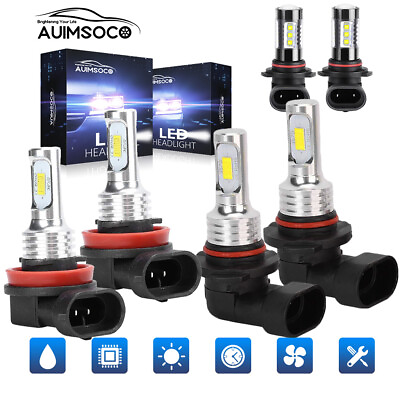 #ad 9005H11 COB LED Headlight Kit w Fog Light Bulbs for Ram 4000 2015 2016 2018 $41.59
