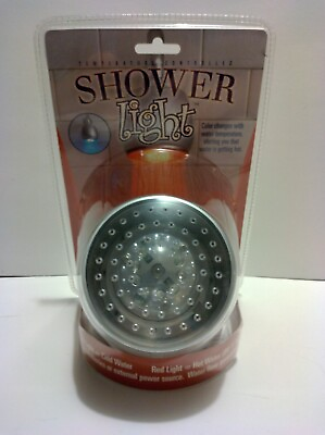 #ad SHOWER LIGHT TEMPERATURE CONTROLLED EASY TO INSTALL NO BATTERIES... $29.00