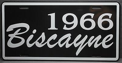 #ad METAL LICENSE PLATE 1966 BISCAYNE CHEVY CHEVROLET SUPER STOCK GASSER POLICE BAR $18.95