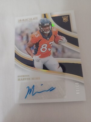 #ad 2023 Immaculate Marvin Mims RC Rookie Card Auto Autograph 2 10 Denver Broncos $134.99