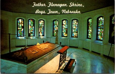 #ad Father Flanagan#x27;s Shrine Boys Home Boys Town Nebraska Vintage Postcard $4.75