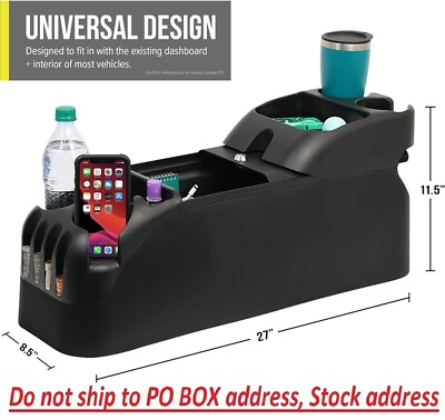 #ad Universal Car Center Console Storage Organizer with Cup Holder for CarsVansSUV $69.99