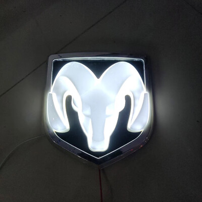 White LED Ram Badge Rear Tailgate Emblem For 2013 2017 Dodge RAM 1500 2500 3500 $55.99