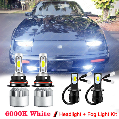 #ad For Nissan 300ZX 1987 1989 6000K LED Headlight High Low Fog Light 4x Bulbs Combo $27.19