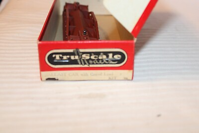 #ad HO Scale Tru Scale Ballast Car with Load Brown Undecorated Built $22.50