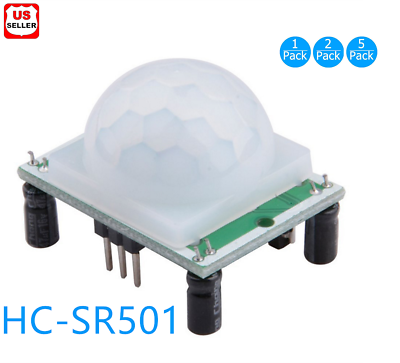 #ad New HC SR501 Small PIR Sensor Module Pyroelectric Infrared Body Motion Sensing $5.98