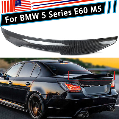 #ad For 2004 2010 BMW 5 Series E60 Sedan PSM Style Carbon Color Trunk Spoiler Wing $99.62