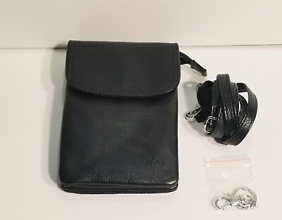 #ad Befen Cell Phone Crossbody Wallet Purse Black Genuine Leather Womens Travel $16.99