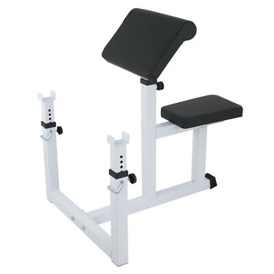 #ad Weight Bench Seated Commercial Preacher Strength Training Home Gym 440lbs $73.58
