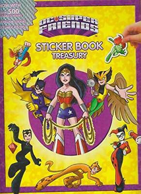 #ad DC Super Friends Sticker Book Treasury Paperback By Kelly Bergevin GOOD $5.59
