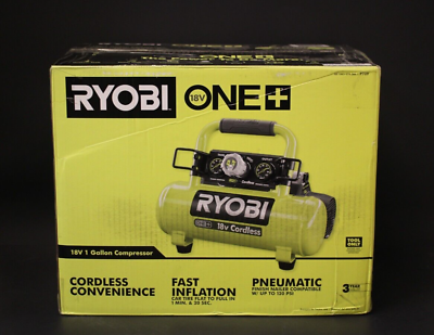 #ad RI1 Ryobi P739 Portable Inflation 18 Volt Cordless Air Compressor Tool Only $124.95