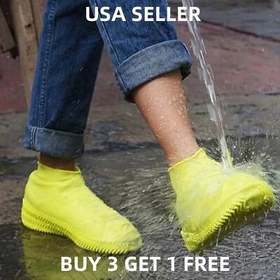 #ad Anti slip Silicone Rain Shoe Covers Reusable Waterproof Shoes Cover Protector $8.59