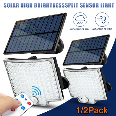 #ad 1 2 Pack 600000lm Solar Street Light Outdoor Commercial Waterproof Wall Light $31.99