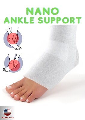 #ad New Elastic Nano Ankle Brace Support Power Knit with Bamboo Fiber 1 Pair $17.68