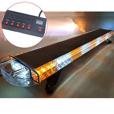 51quot; 96 LED Universal Light Bar Beacon Warn Tow Truck Plow Response Strobe Amber $190.00