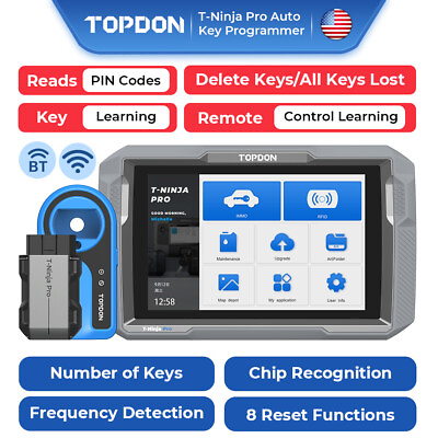 #ad TOPDON T Ninja Pro IMMO Key Programming Auto Diagnostic Full OBD2 Scanner $490.00