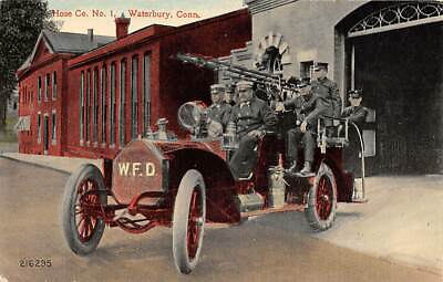 #ad WATERBURY CT FIRE DEPT HOSE CO #1 MEN amp; TRUCK DANZIGER amp; BERMAN PUB used 1914 $22.99