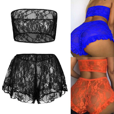 #ad Sexy Women Lace Lingerie Nightwear Underwear G string Babydoll Sleepwear Bra Set GBP 4.52
