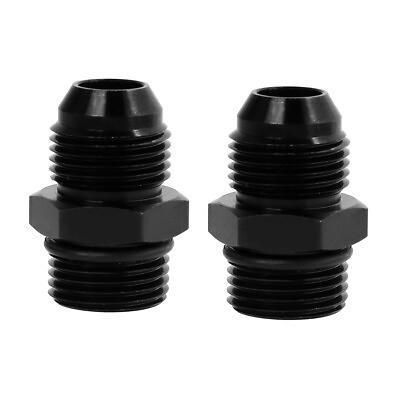 #ad LokoCar Male Adapter Fitting AN8 8AN to AN8 8AN ORB O ring Black Pack of 2 $9.99