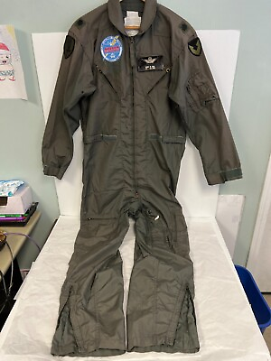 #ad USA ARMY Coverall Flying CWU 27 P High Temp 8415 00 491 0986 Polymide 60#x27;s 42L $30.00