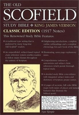 #ad Old Scofield Study Bible KJV Classic Leather Fine Binding $33.24