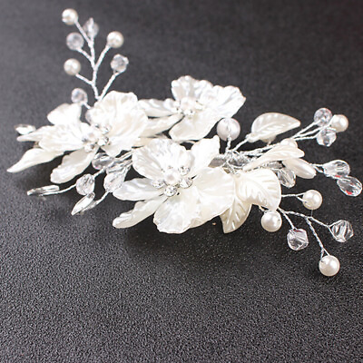#ad Bridal Crystal Pearl Flower Hair Clip Hair Jewelry Wedding Hair Accessory 3 qy C $4.23