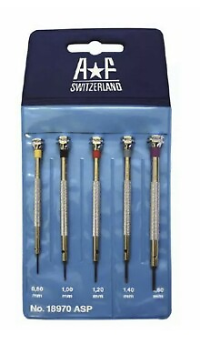 #ad For Professional Top Quality Swiss AF Watch flat head blade Screwdrivers 5PC Set $19.94